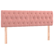 Testiera 2 pz-Set di 2 Testata del letto Rosa 80x7x78/88 cm in Velluto