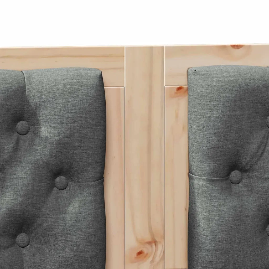 Testiera | Testata marrone e grigio scuro 160 cm Legno di pino massello