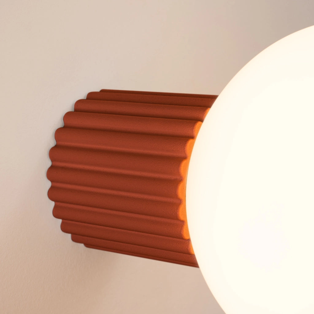 Lampada da parete HALO rosso ocra IP44