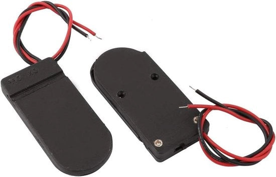 Pannello di controllo in plastica con interruttore per batteria CR2032 (2 pezzi)