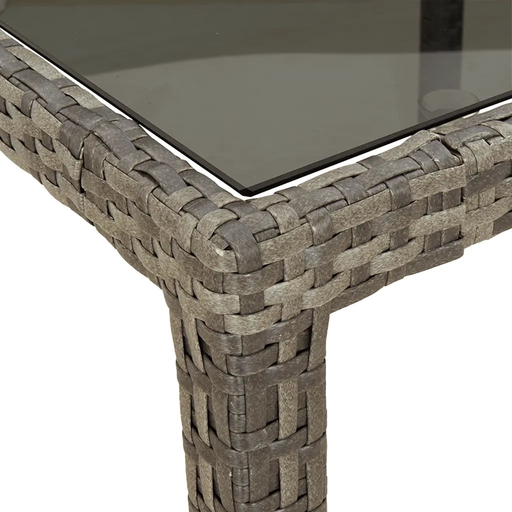Set da Pranzo da Giardino 7 pz con Cuscini in Polyrattan Grigio 3187383