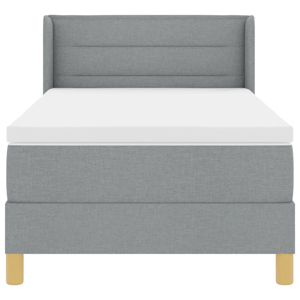 Letto a molle con materasso Grigio chiaro 200 x 80 cm Tessuto 3341195