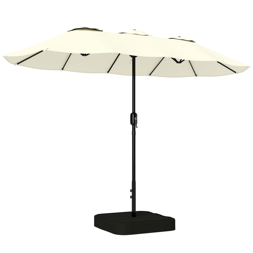 Ombrellone da giardino 12 stecche ¨C Minimal ¨C beige 3x1.5 m