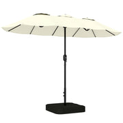 Ombrellone da giardino 12 stecche ¨C Minimal ¨C beige 3x1.5 m