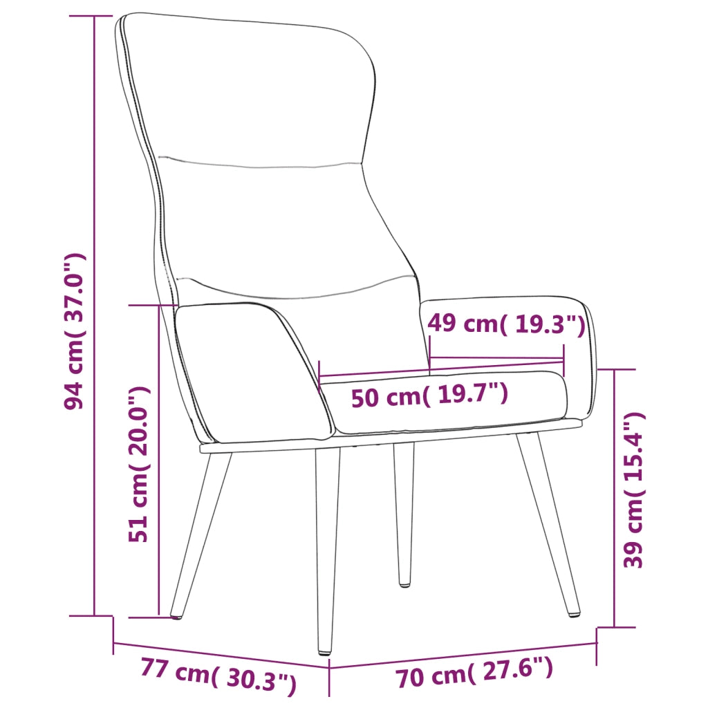 Sedia Relax Blu in Tessuto 341075