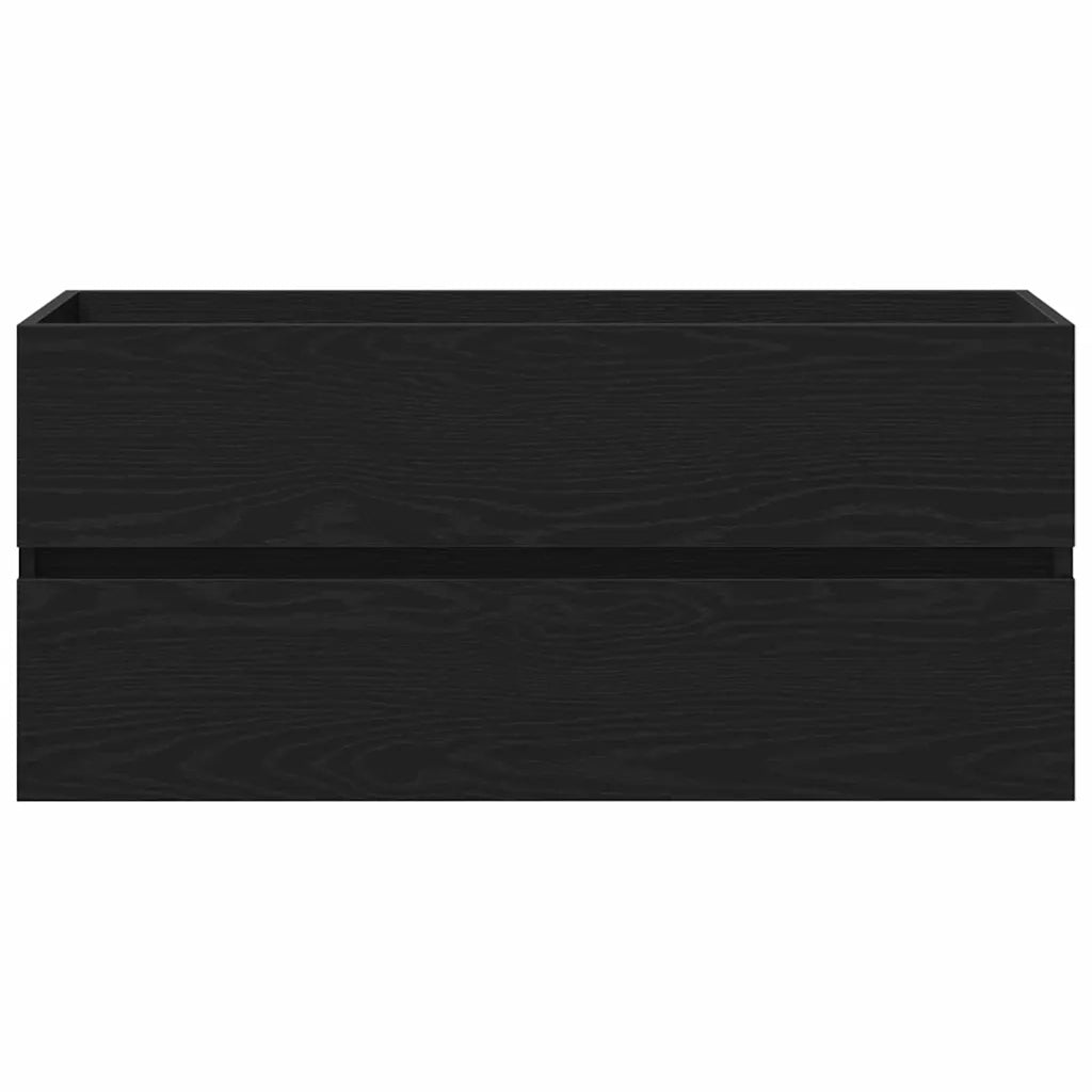 Mobile Lavabo | Armadio per Lavabo da Bagno Rovere Nero 100 x 39 x 62 cm