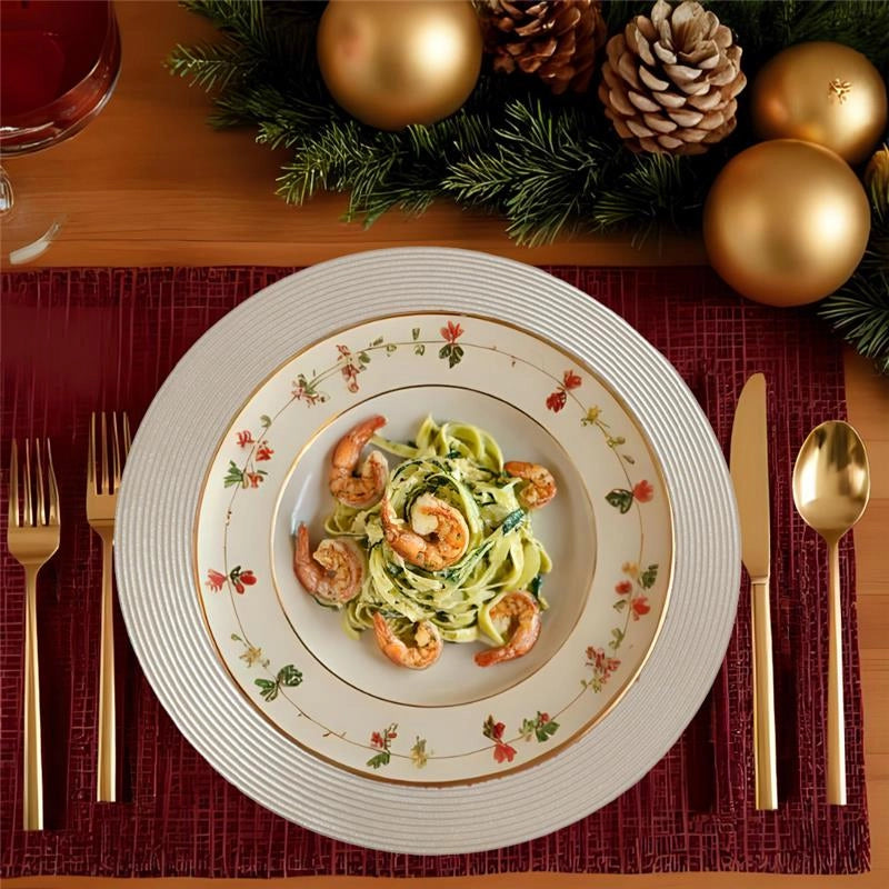 MA MAISON SOTTOPIATTO GLOSSY COLORE SILVER NATALE - DIAMETRO 33 CM