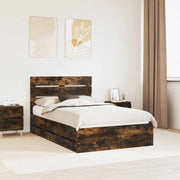 Struttura del letto con cassetto Rovere fumé 135 x 190 cm 3411841