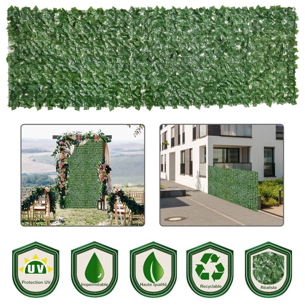 Pannello Siepe Artificiale ¨C zephmum ¨C Verde 3x1 m
