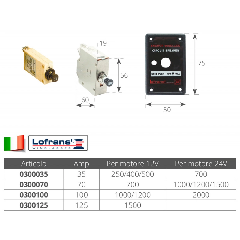 MAGNETO TERMICO 35 AMP.