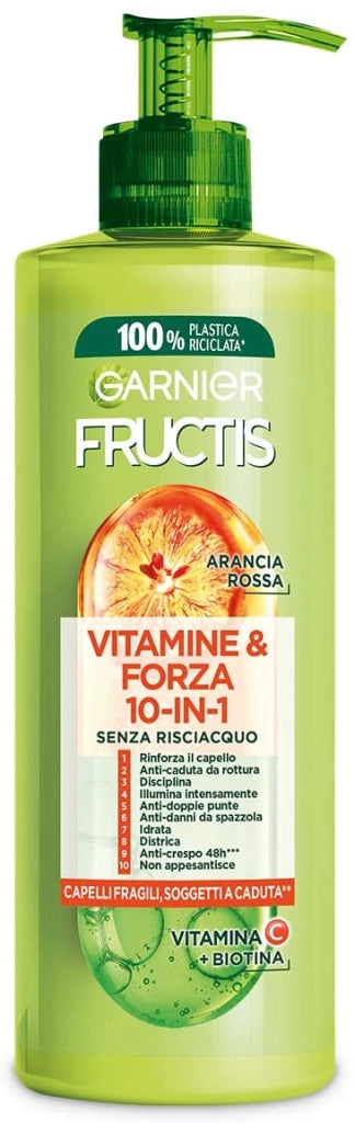 FRUCTIS TRATTAMENTO PER CAPELLI VITAMINE E FORZA 10 IN 1 IN FORMATO DA 400 ML