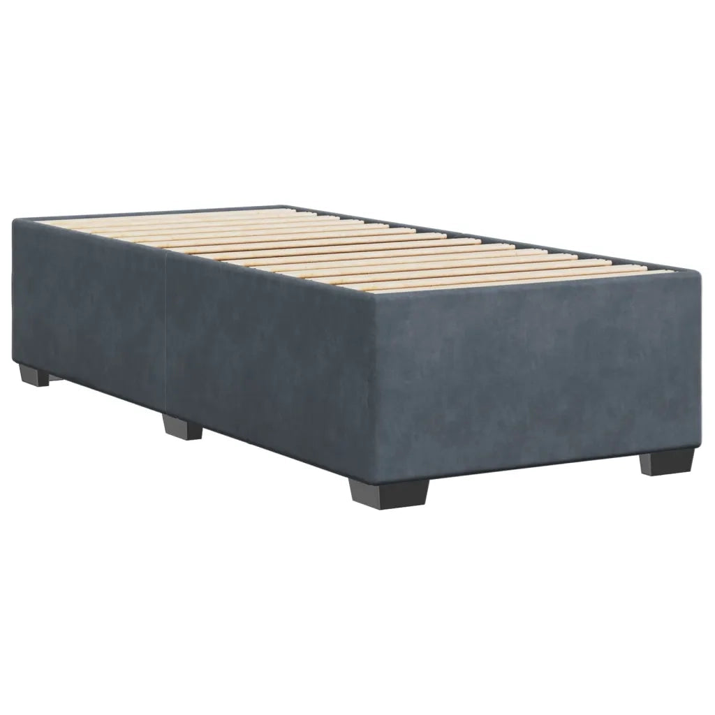 Giroletto senza Materasso Grigio Scuro 80x200 cm Velluto 3284596