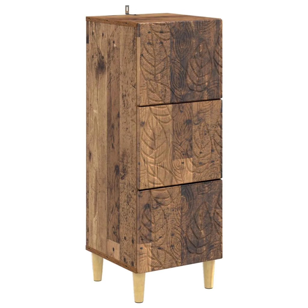 Mobile con Cassetti Legno antico 33 x 34,5 x 90 cm 895083
