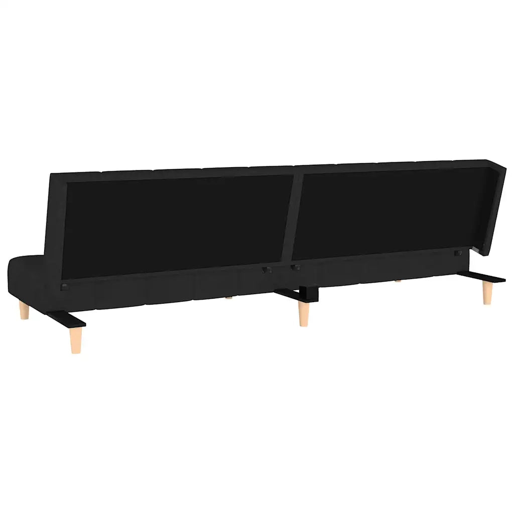 Divano letto | Sof¨¤ letto | Letto singolo a 2 Posti Nero in Tessuto