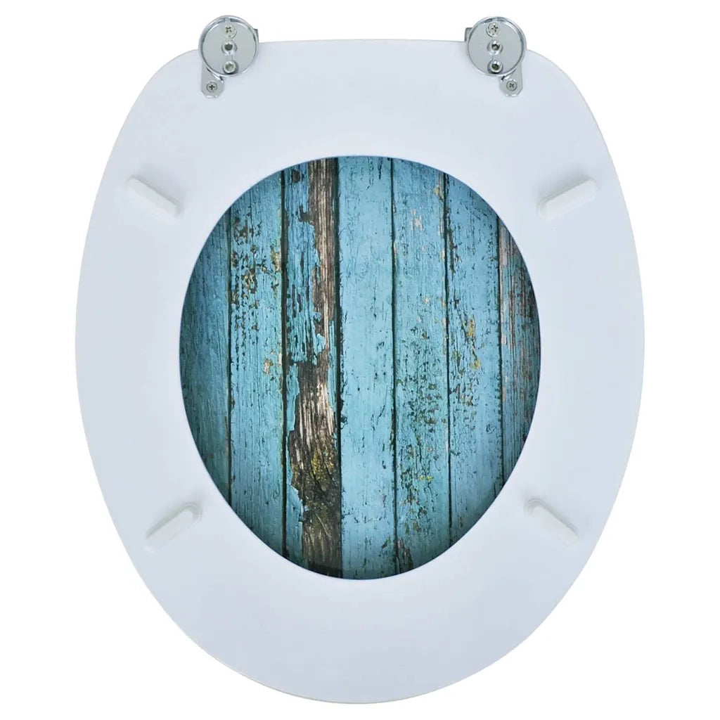 Coperchio da Toilette in MDF con Modello Legno Invecchiato 141479