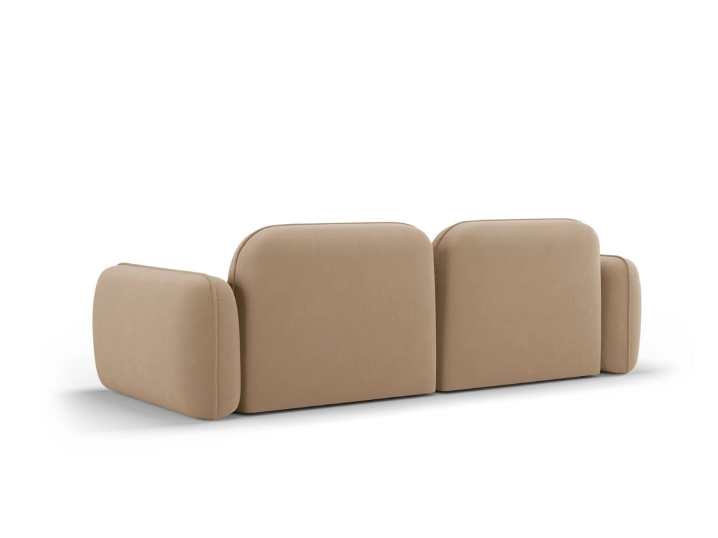 Cosmopolitan Design - Divano modulare "Sydney" 3 posti in velluto sabbia 
