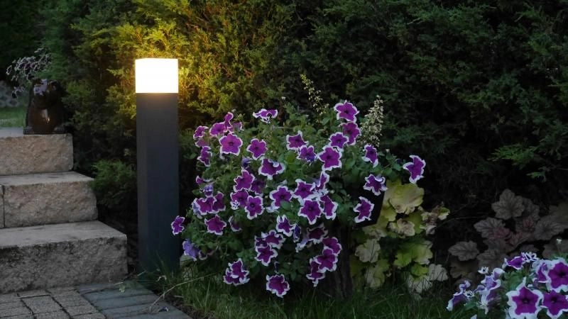 Paletto luce 100cm E27 grigio scuro IP44 SU-MA Cube