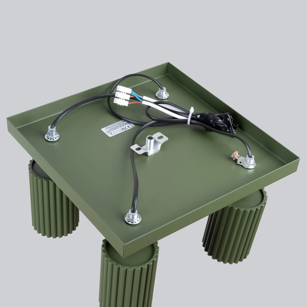 Lampada da soffitto KARBON 4 verde oliva