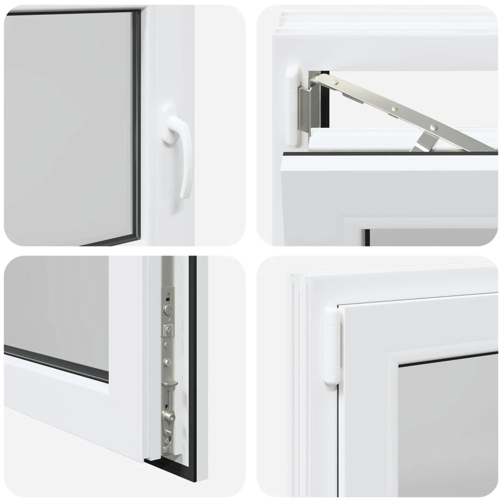 Finestra per Soffitta RISOR 90 x 60 cm PVC e Vetro Bianco CFW1679736