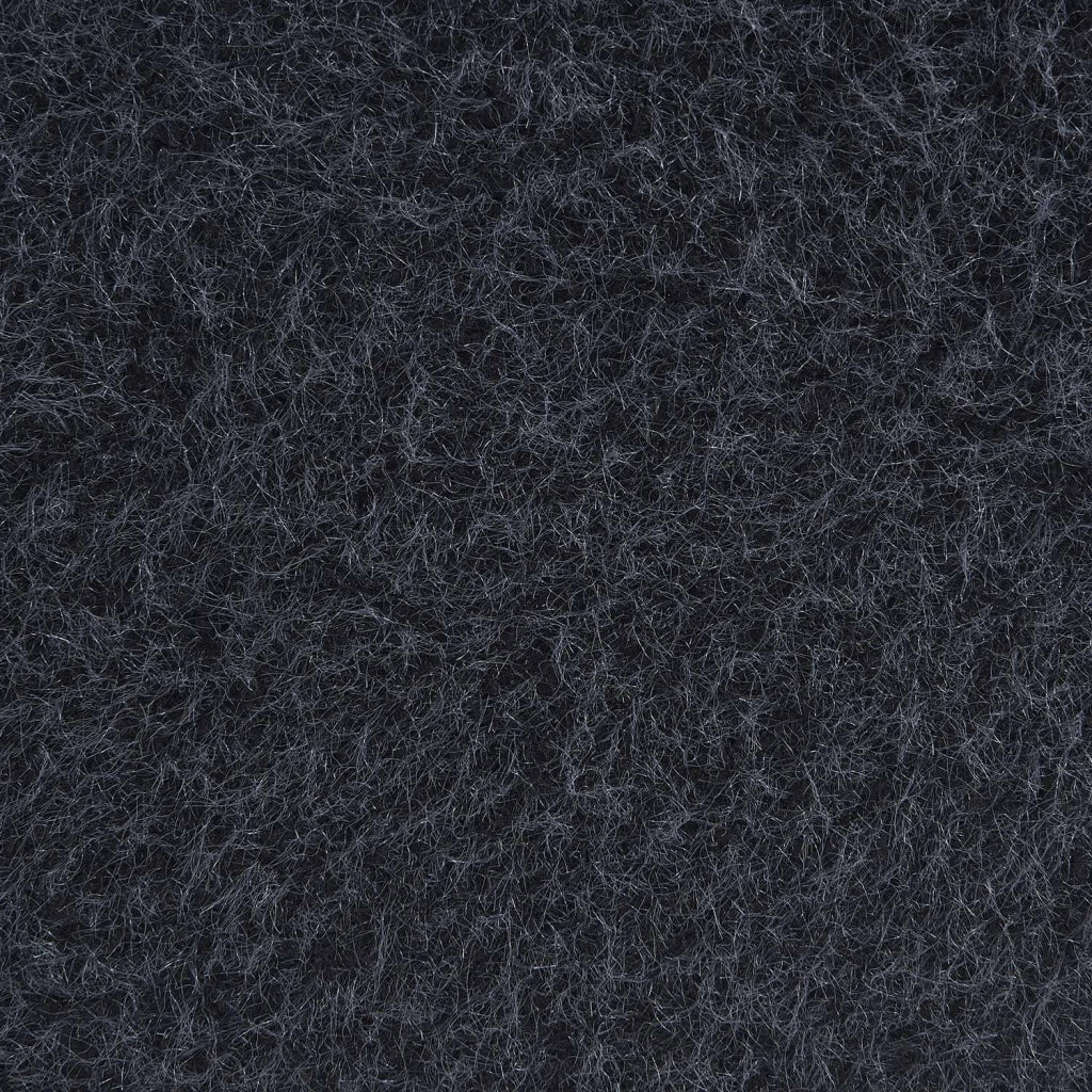 Poltrona senza braccioli in tessuto effetto alpaca, blu notte