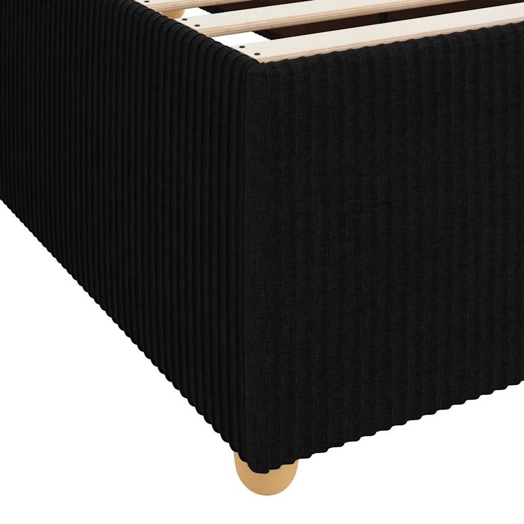 Letto singolo | Letto per adulti | Struttura del letto con materasso Nero 90 x 200 cm Tessuto