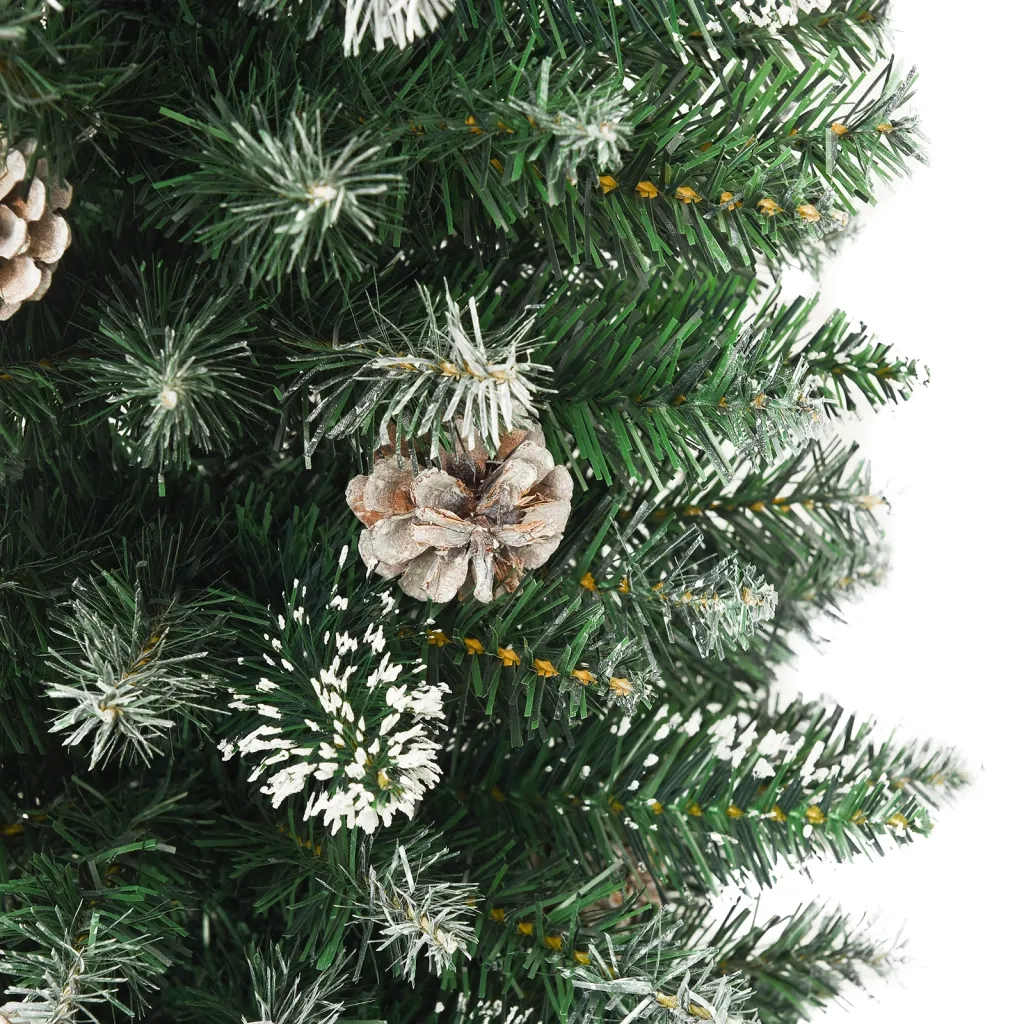 Albero di Natale Artificiale Sottile con Base 240 cm PVC 345168