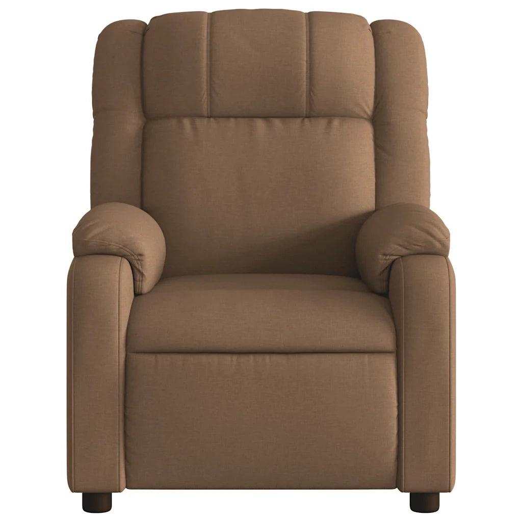 Poltrona Elettrica Reclinabile Marrone in Tessuto 3205182