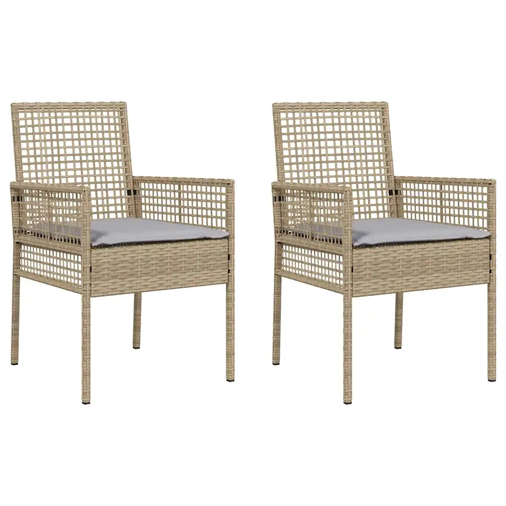 Sedia da Giardino 2 pcs Beige 55 x 53 x 85 cm polyrattan 42003448