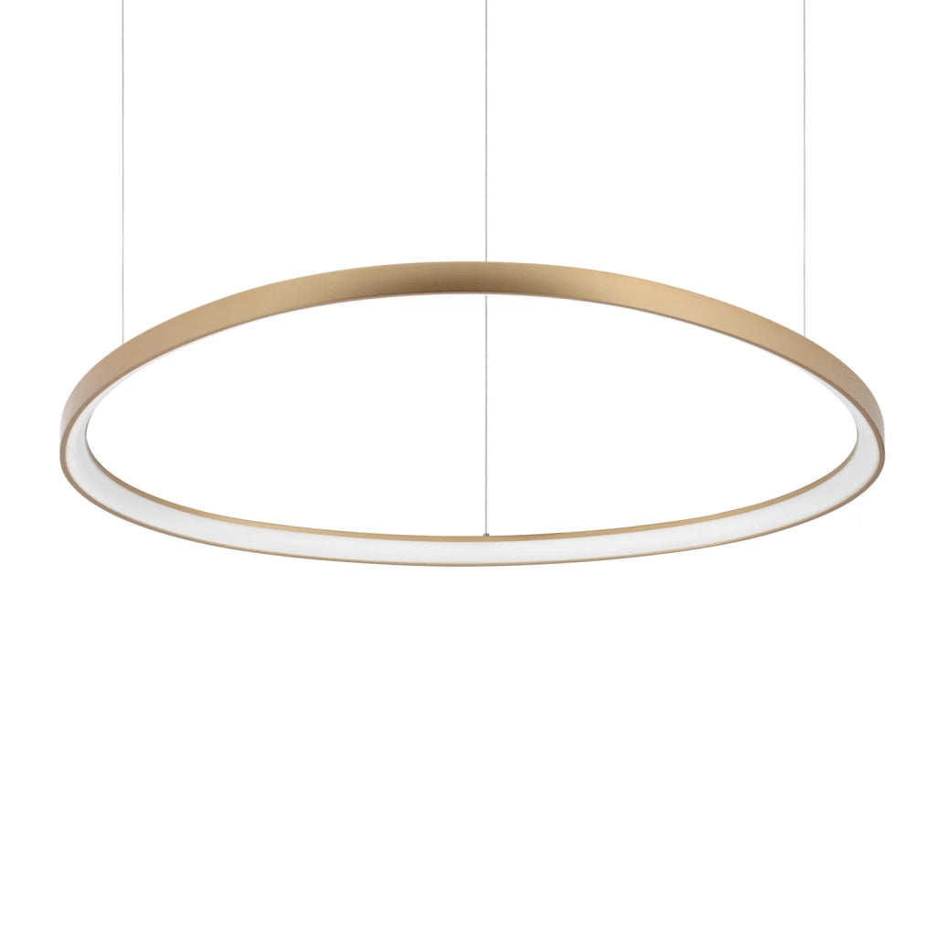 Lampada A Sospensione Gemini 1 Luce Led Integrato Ottone