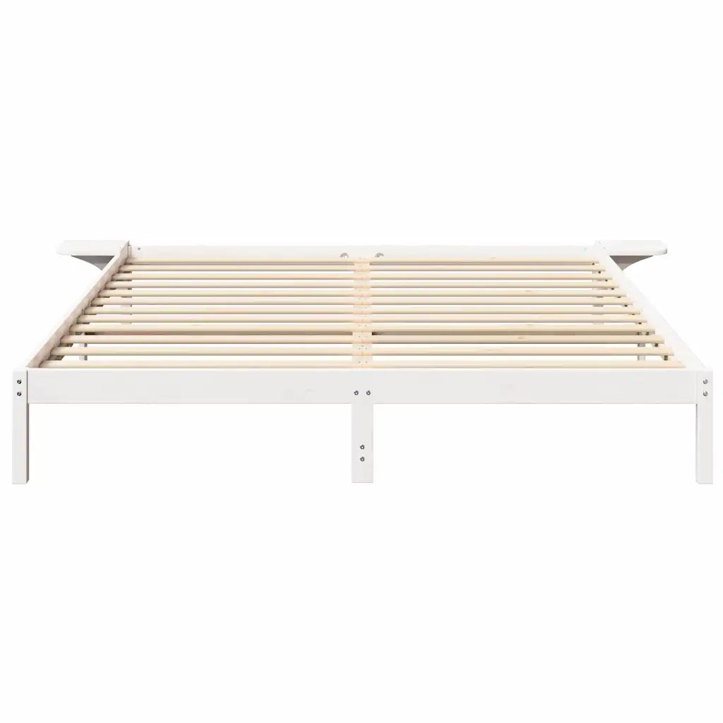 Struttura del letto Bianco 200 x 200 cm Pino massello