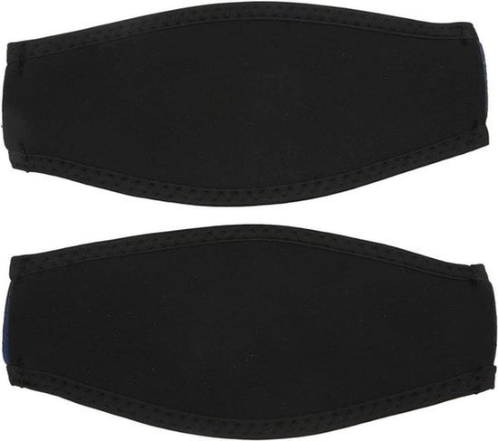 Cinture per maschera da sub - Neoprene - Stabilizzazione e protezione di sicurezza - Nero - Cinghia da sub - Snorkel - Impermeabile e guanto per occhiali da sub - Adatto per immersioni - 2 pezzi a taglio.
