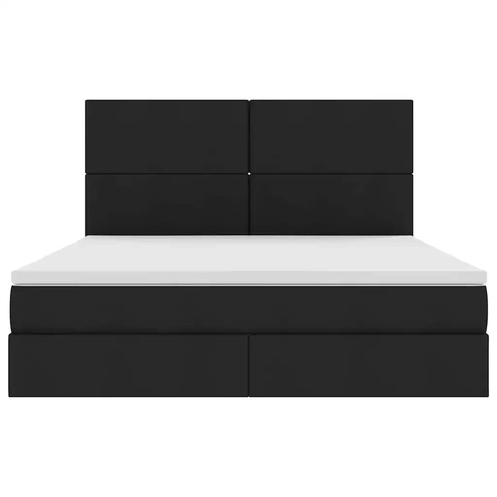 Letto con contenitore e materasso Nero 160 x 200 cm Poliestere 3371729