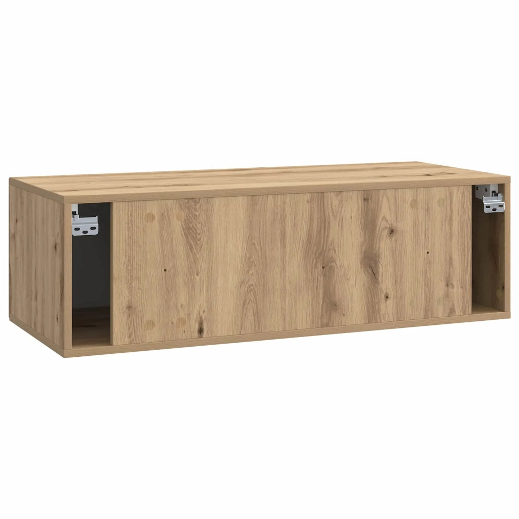 Mobile Porta TV da Muro-Credenza per TV sospesa Rovere Artigianale 98 x 41 x 30 cm 611177