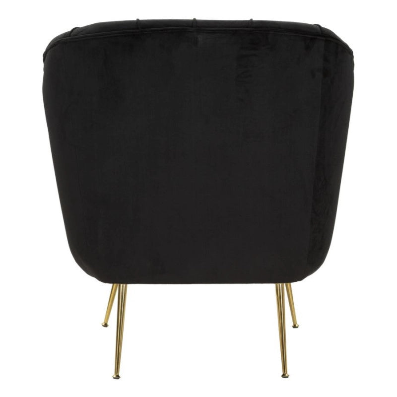 Poltrona Budapest Nera Con Cuscino cm 88x83x91