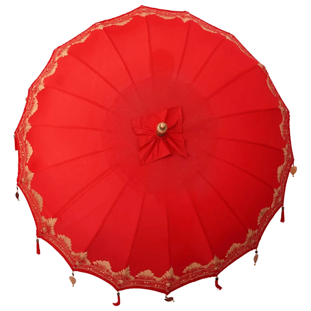 Parasol Balinese 260 Rosso 210-220 cm Cotone e legno massello 3356898