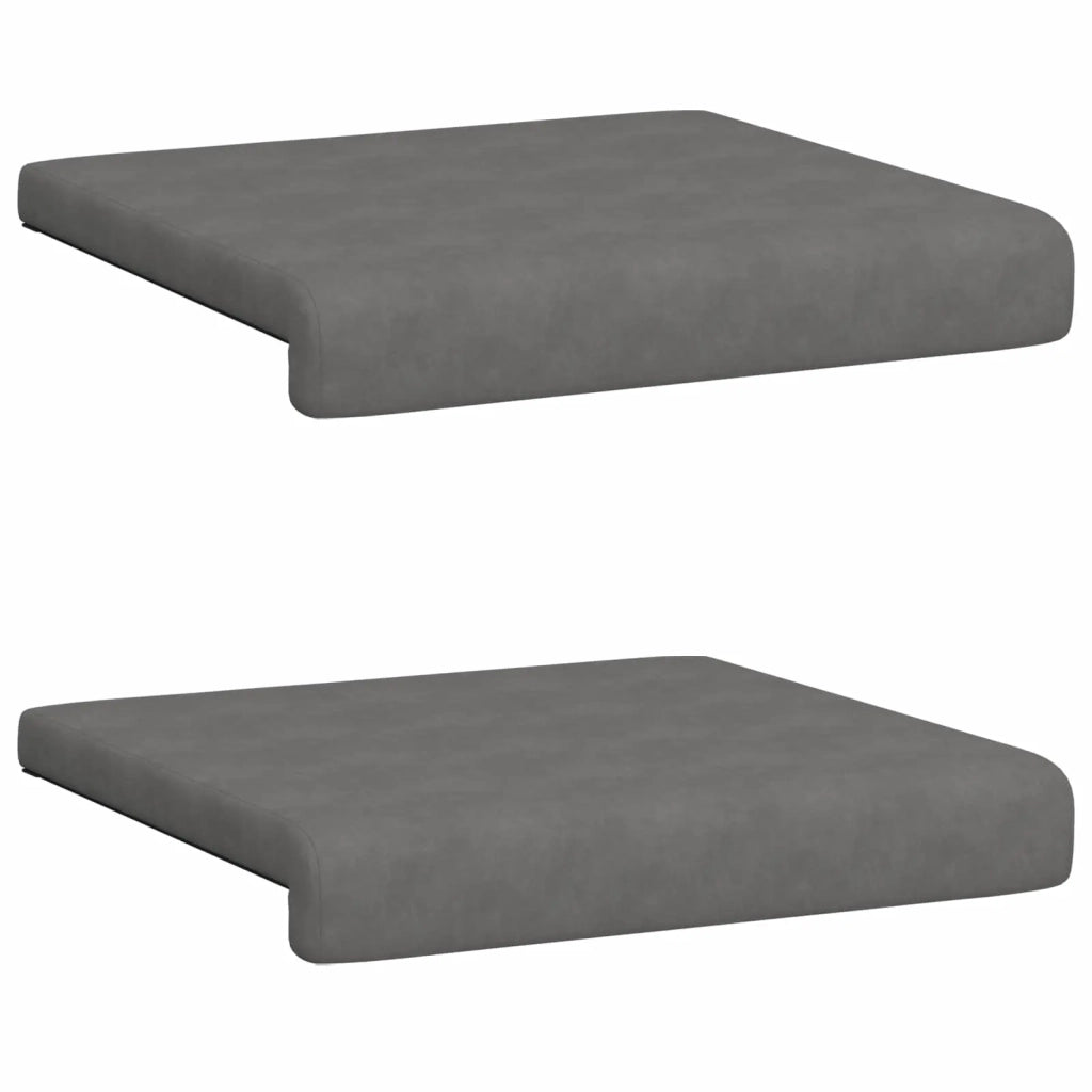 Cuscino per panchina 2 pcs Microfibra Grigio Scuro 42043054