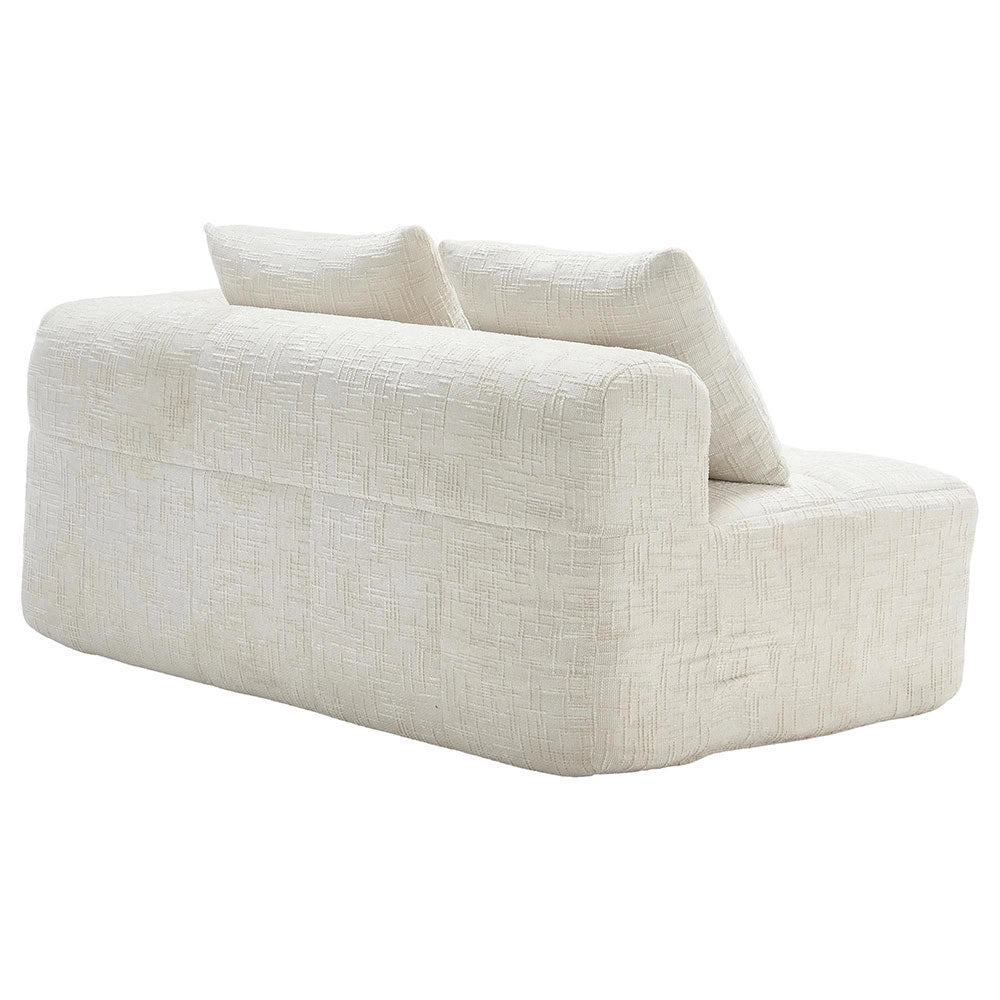Divano 2 posti - Xylo - pronto uso con cuscino e tasche laterali, beige