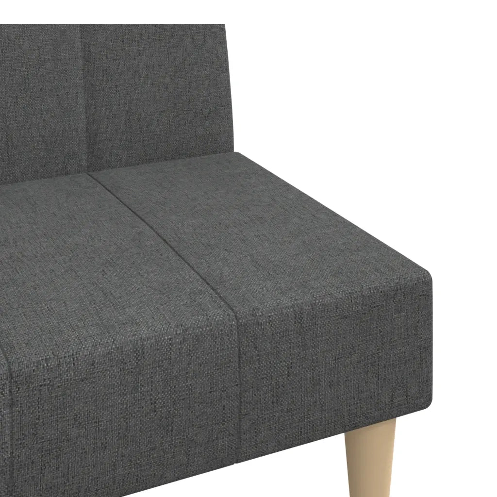 Divano letto | Sof¨¤ letto | Letto singolo a 2 Posti Grigio Scuro in Tessuto