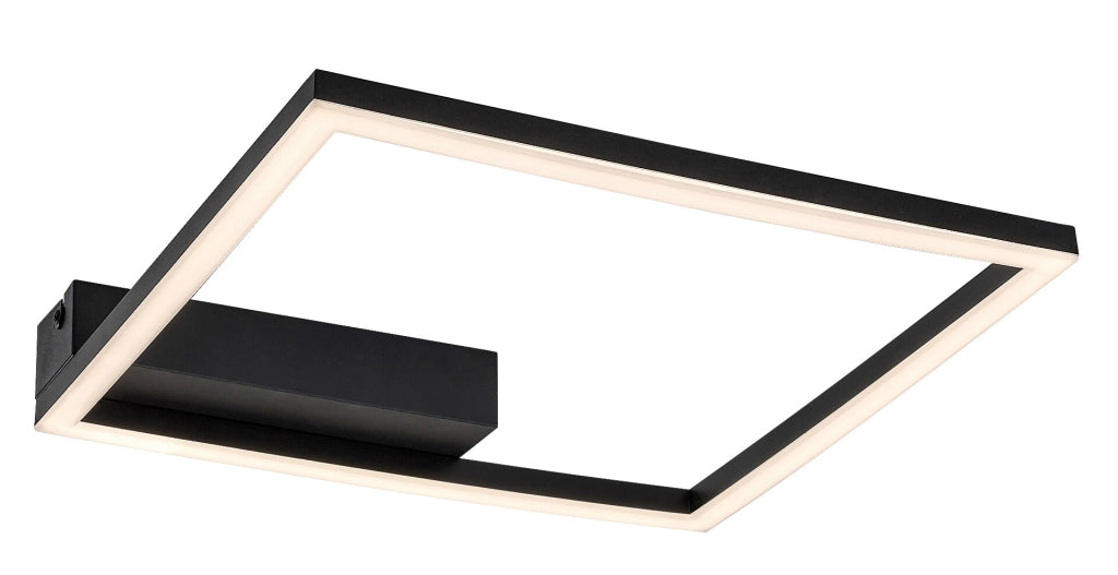 Plafoniera LED quadrata nera 24W 3000K Rabalux Heleth