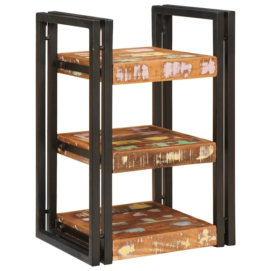 Comodino Marrone e Nero Legno massello di recupero 4016732