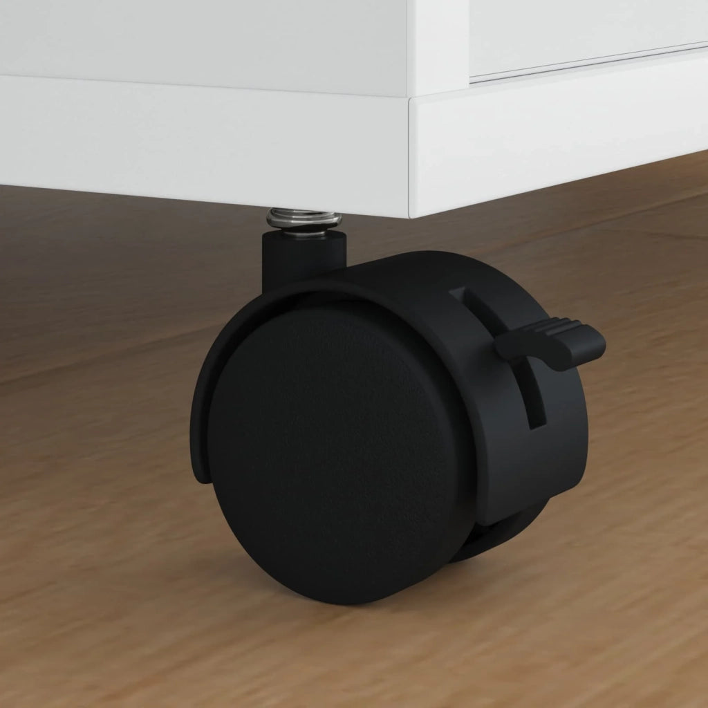 Ruota 2 pcs Nero 39,5 x 39,5 x 37,8 mm Acciaio e polipropilene 864772