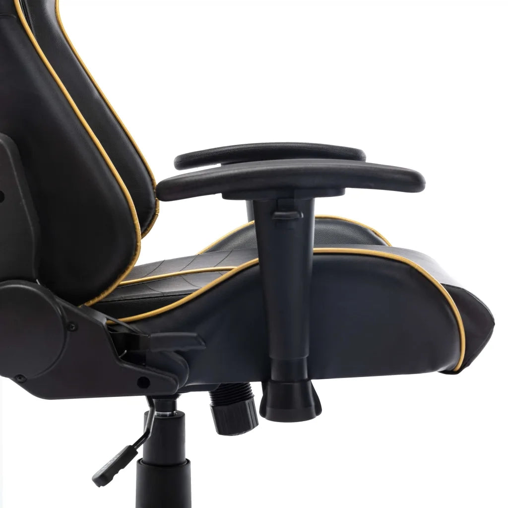 Sedia da Gaming Nera e Oro in Similpelle 20504