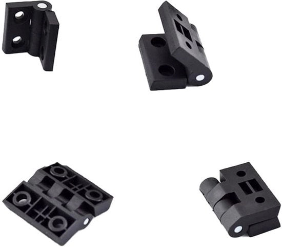 Serrature per porte in plastica - 4 pezzi - Nero - Serrature resistenti allo scorrimento - Per cassetti a scomparsa - Angolo aperto 180° - Serratura