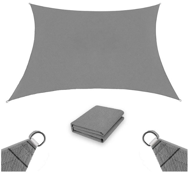 AIO FACTORY 5x5 m Tenda a vela impermeabile da giardino grigia