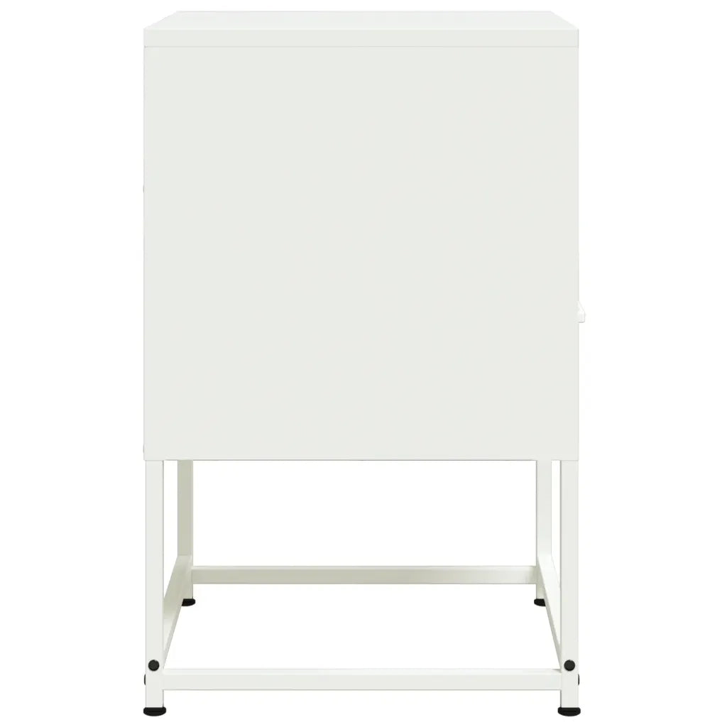 Comodino Bianco 36x39x60,5 cm in Acciaio 846564