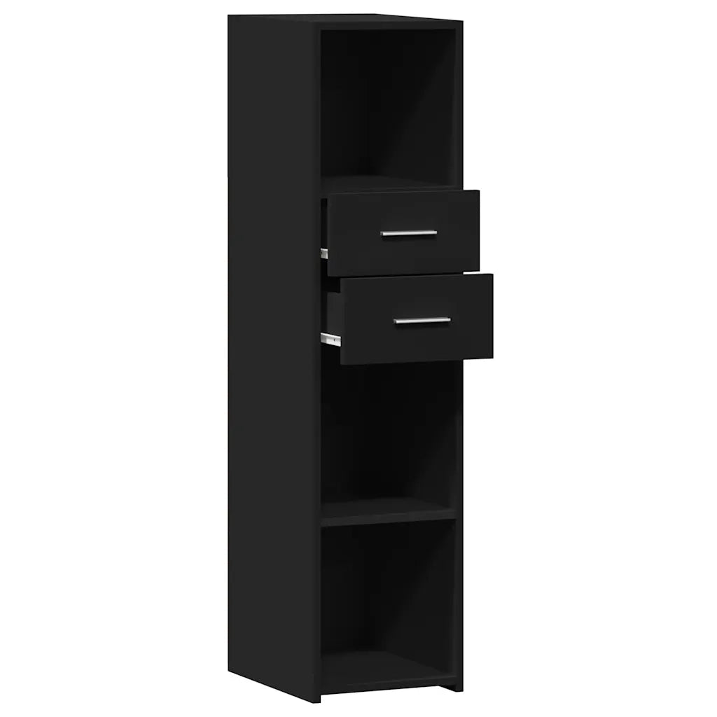 Credenza Nera 30x42,5x124 cm in Legno Multistrato 846153