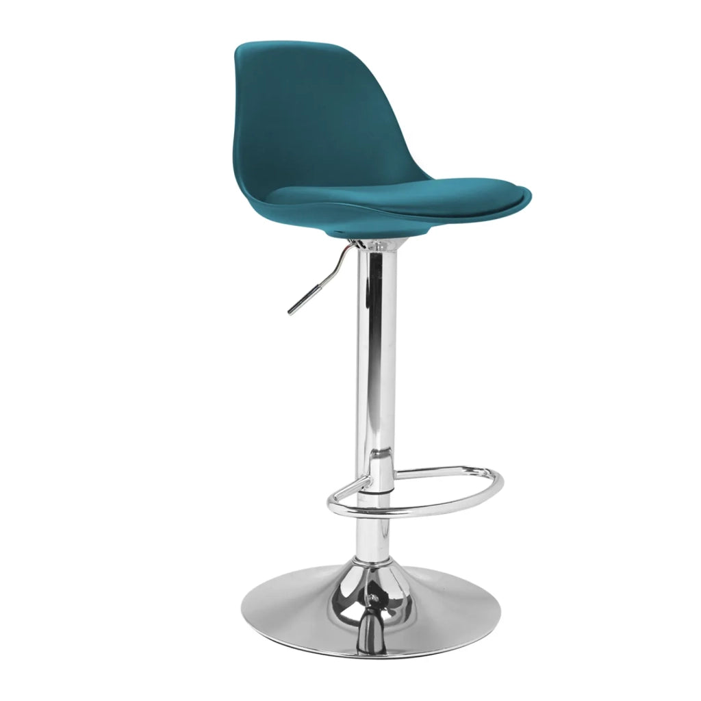 IDMarket - Set di 2 sgabelli da bar design blu anatra KARL