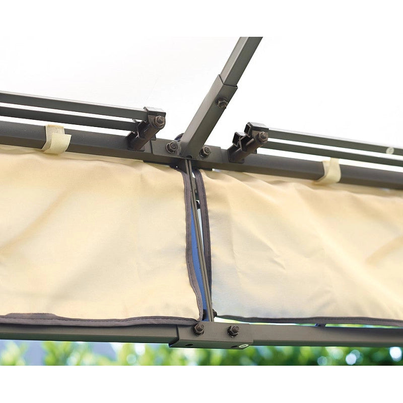 Gazebo MOIA quadrato 3x3 in ferro epoxy antracite