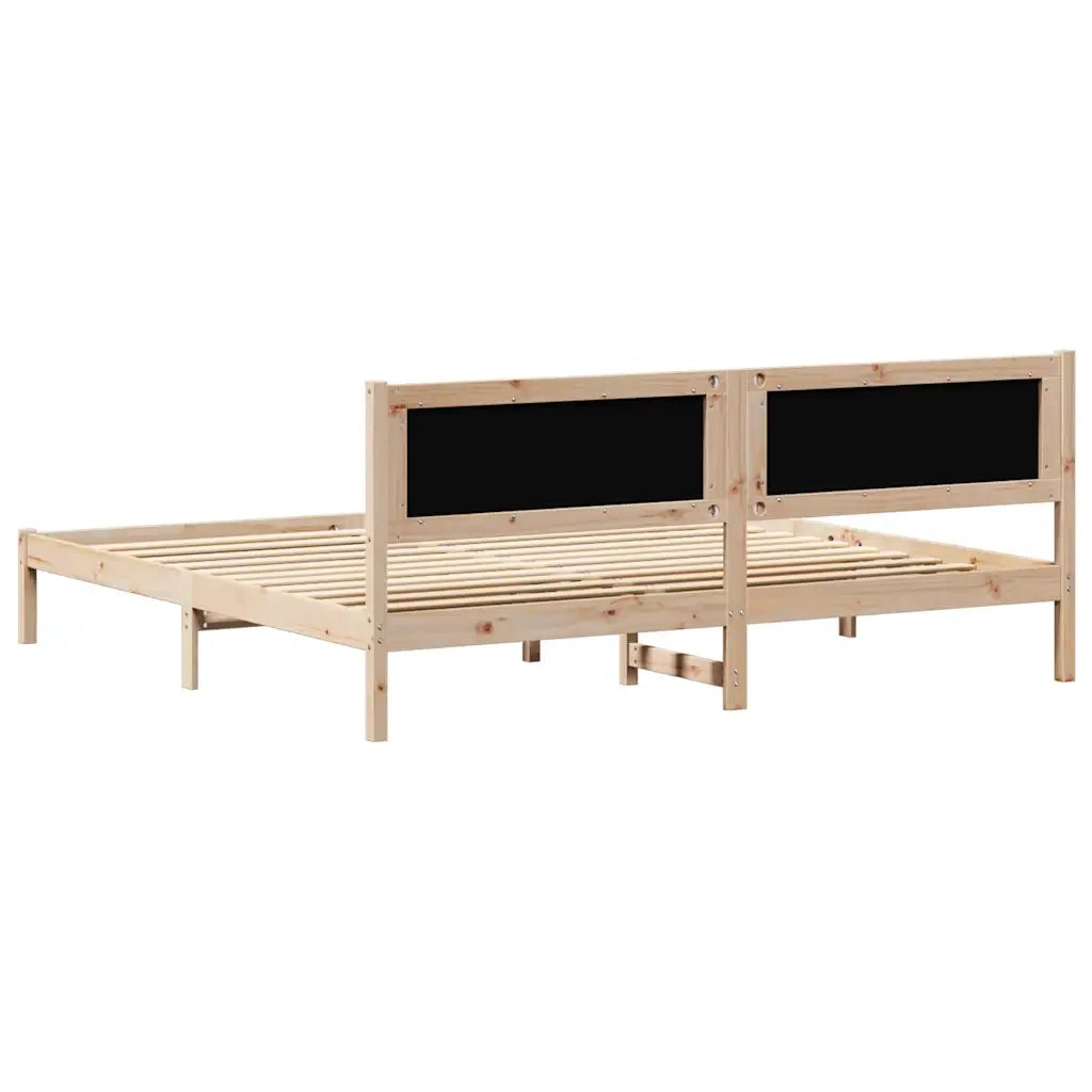 Letto matrimoniale | Letto per adulti | Struttura del letto Grigio chiaro 200 x 200 cm Pino massello
