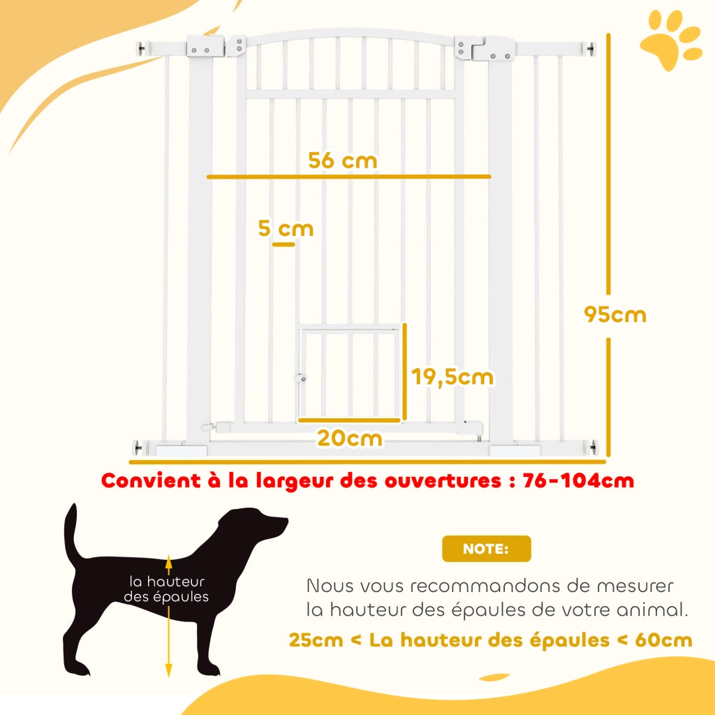 Barriera di sicurezza per cani ¨C Minimal ¨C Bianco 76-104 cm